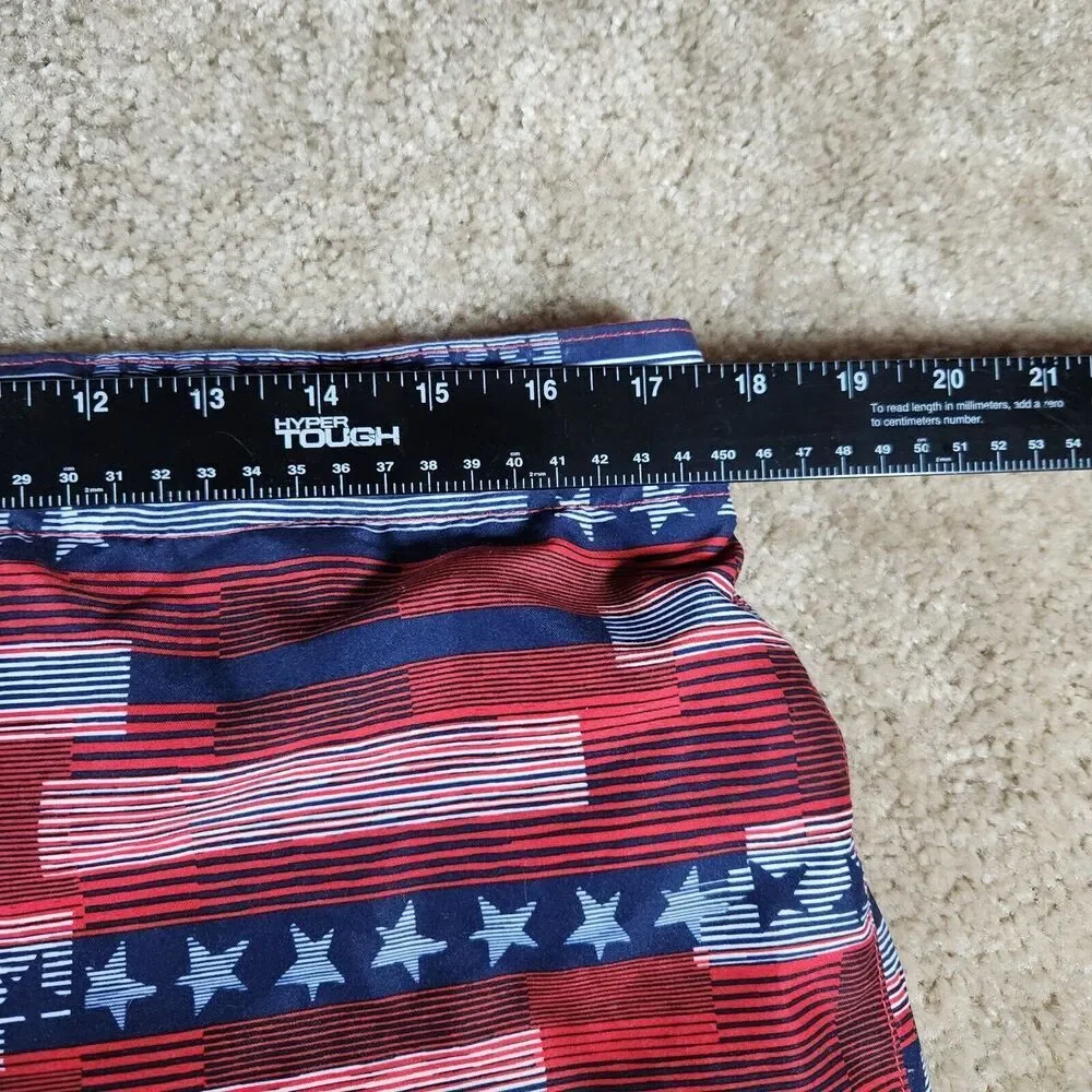 Speedo Swim Trunks Red White And Blue Board Shorts Mesh Lining Size L
